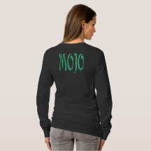 camiseta negra de manga larga para mujeres mojo pa
