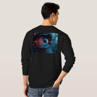 Camiseta negra de manga larga Quantum Eye parte tr