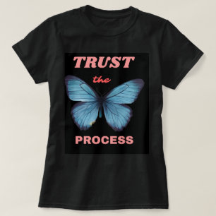 Camiseta negra de media manga Trust the Process – 