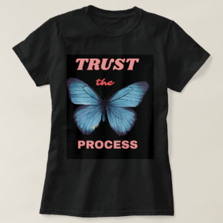 Camiseta negra de media manga Trust the Process – 