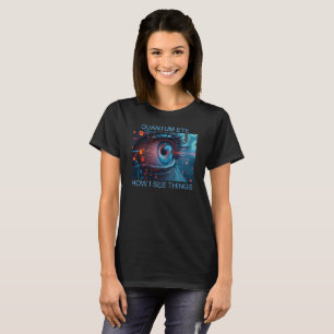 Camiseta negra de mujer con Quantum Eye