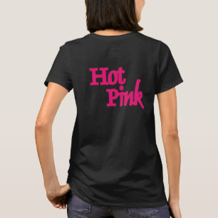 Camiseta negra de mujer Hot Pink parte trasera