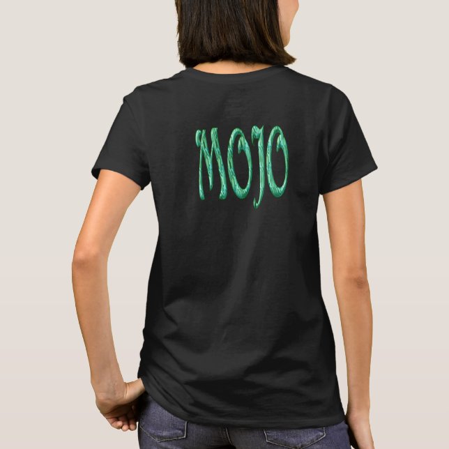 Camiseta negra de mujer Mojo espalda (Reverso)