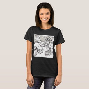 Camiseta negra de mujer Santa Shock