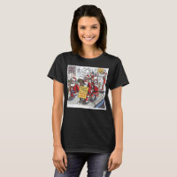 Camiseta negra de mujer Santa Strike