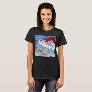 Camiseta negra de mujer Surf Magnet