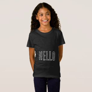 Camiseta negra de niña con HELLO/ GOODBYE