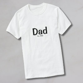 Camiseta negra de papá establecida con escritura