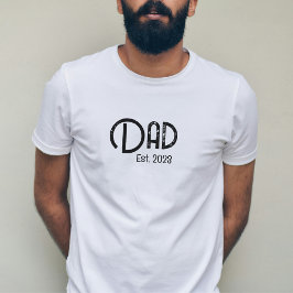 Camiseta negra de papá establecido con tipografía 