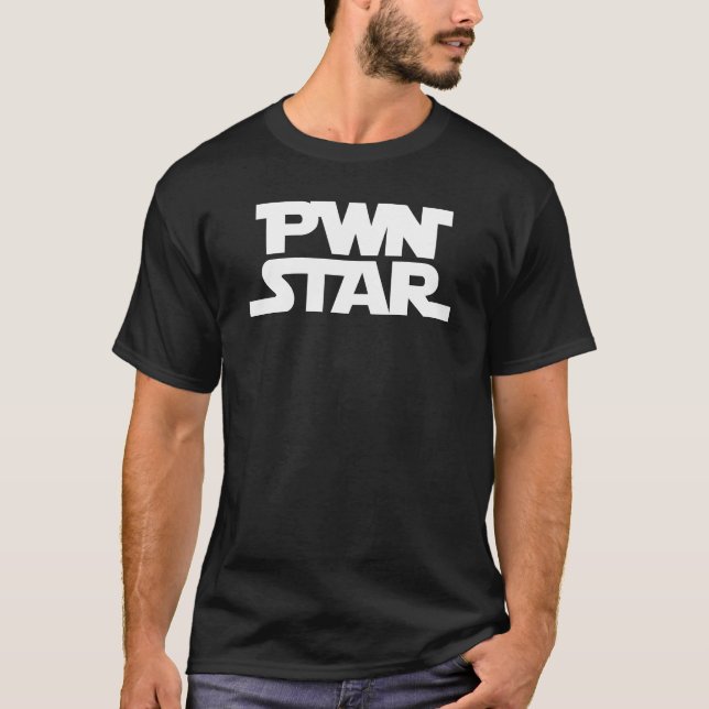 Camiseta negra de PWNSTAR (Anverso)