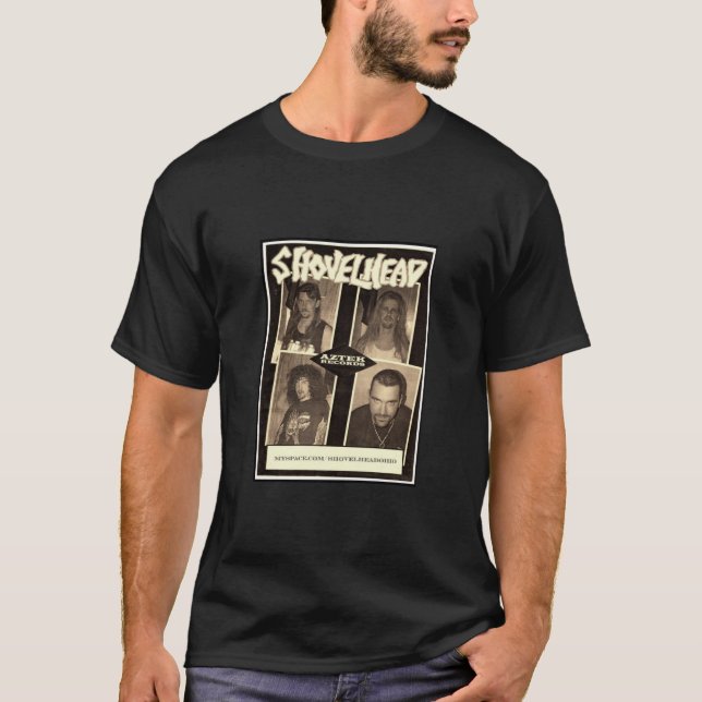 Camiseta negra de Shovelhead del VINTAGE (Anverso)