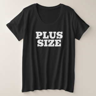 Camiseta negra de talla grande para mujeres
