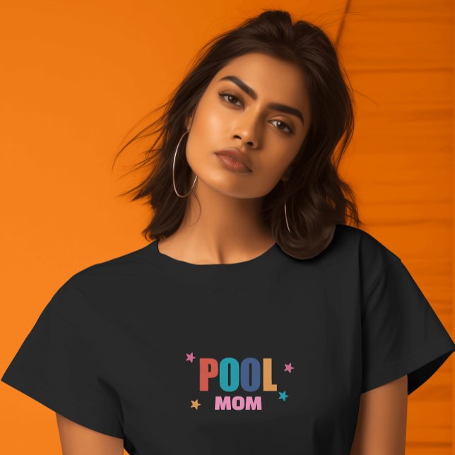Camiseta negra de tipografía de verano para nadar  (Subido por el creador)