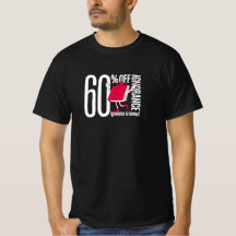 Camiseta negra de tipografía naranja para hombre V