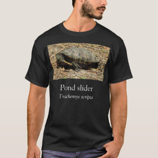 Camiseta negra de tortuga deslizante de estanqueid