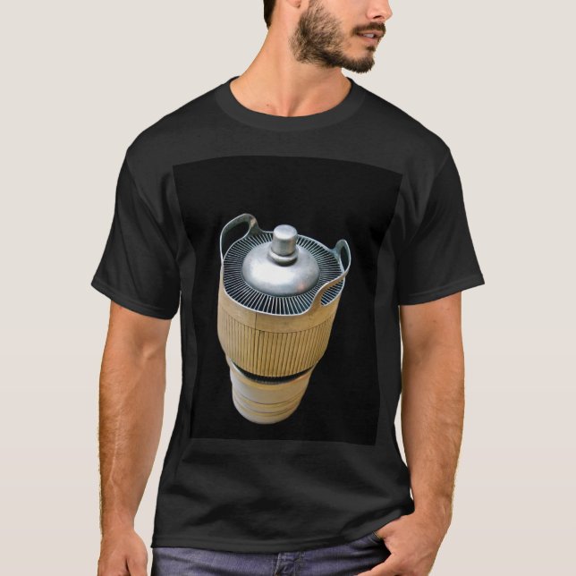 Camiseta negra de tubo de vacío de transmisión de  (Anverso)