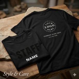 Camiseta negra de valor para hombres STAFF