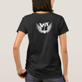 Camiseta negra del ala del PESO de las mujeres de