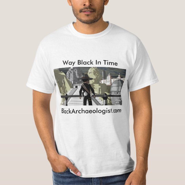 Camiseta negra del arqueólogo (Anverso)