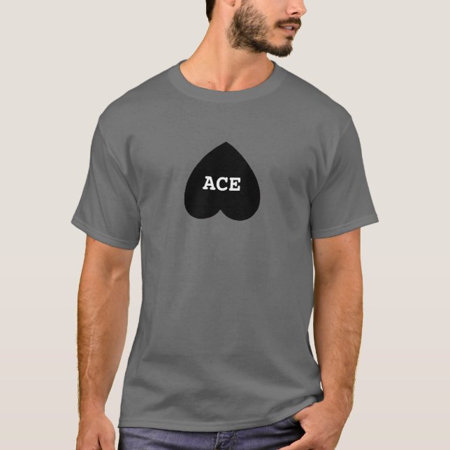 Camiseta negra del as del corazón (Anverso)
