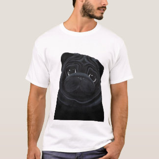 Camiseta negra del barro amasado