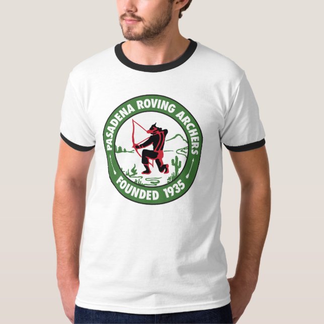 Camiseta negra del borde de los hombres de PRA (Anverso)