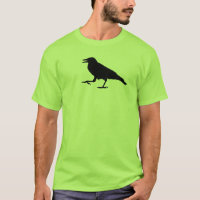 Camiseta negra del cuervo