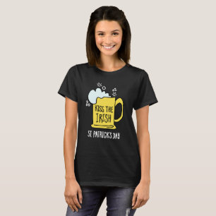 Camiseta negra del día de San Patricio de cerveza