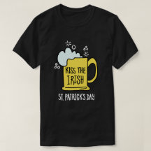 Camiseta negra del día de San Patricio de cerveza