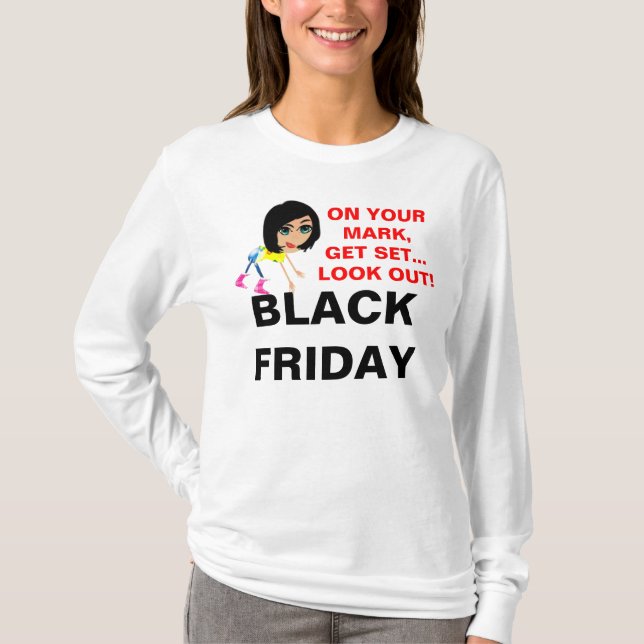 Camiseta negra del humor de viernes (Anverso)