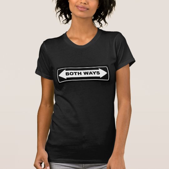 camiseta negra del LGB de ambas maneras