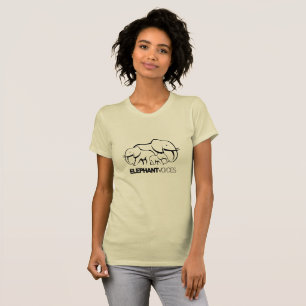Camiseta negra del logotipo de ElephantVoices