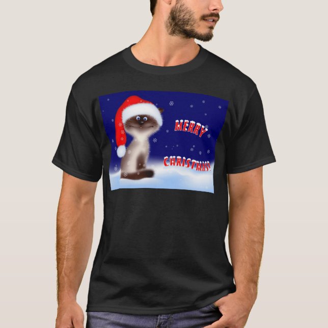 Camiseta negra del navidad (Anverso)