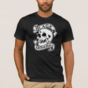 Camiseta negra del negro del cráneo del RASGÓN d
