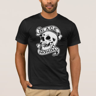 Camiseta negra del negro del cráneo del RASGÓN de