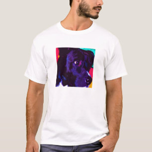 Camiseta negra del perro de la mezcla del