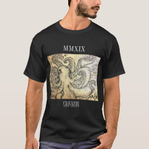 Camiseta negra del pulpo