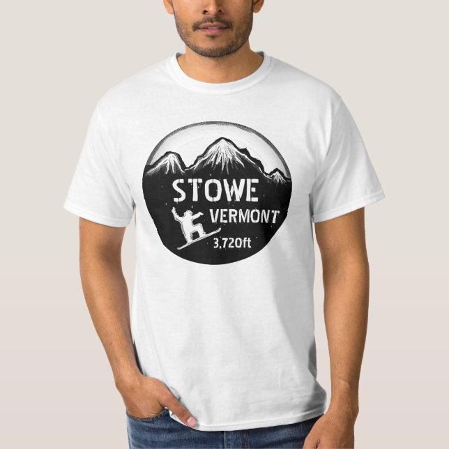 Camiseta negra del valor del arte de la snowboard (Anverso)