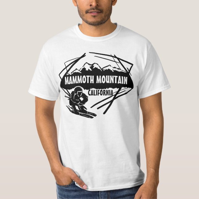 Camiseta negra del valor del esquí de Mammoth (Anverso)