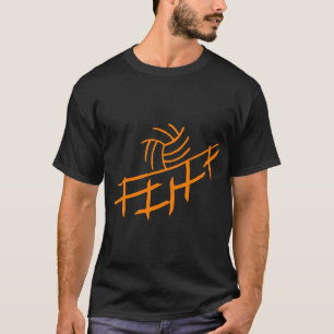 Camiseta negra del voleibol