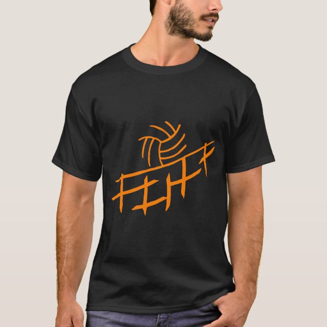Camiseta negra del voleibol (Anverso)