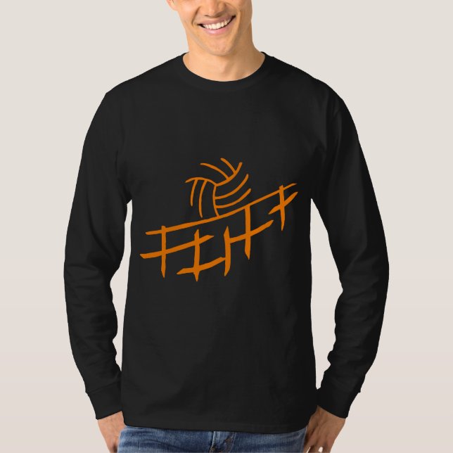 Camiseta negra del voleibol (Anverso)