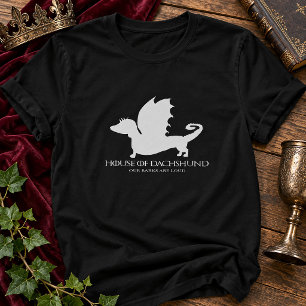 Camiseta negra divertida de Dachshund