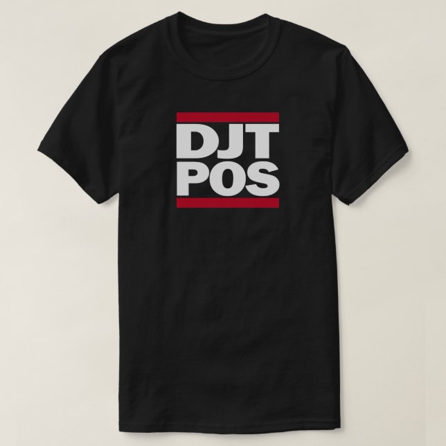 Camiseta negra DJT-POS (Diseño del anverso)