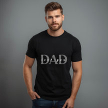 Camiseta negra elegante DAD Love You
