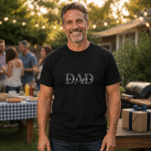 Camiseta negra elegante DAD Love You