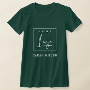 Camiseta Negra Empresa Verde Forestal Añade tu logotipo con