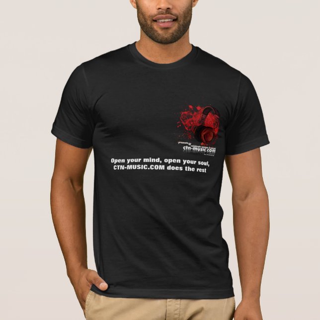 Camiseta negra + Etiquetas/hombres - modificados (Anverso)