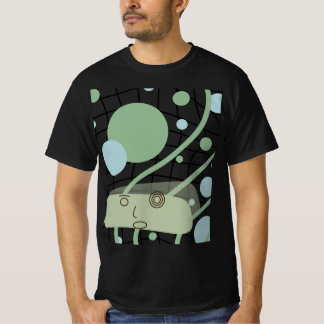 Camiseta negra gráfica de arte de robot retro lind
