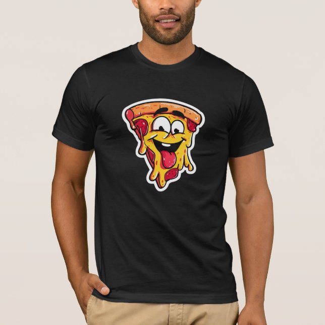 Camiseta negra gráfica de comida rápida linda (Anverso)